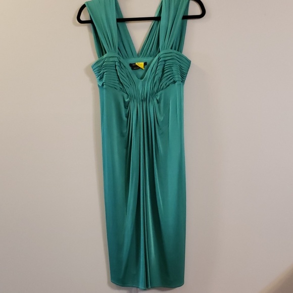 BCBG Max Azria sz S teal dress - Picture 2 of 5